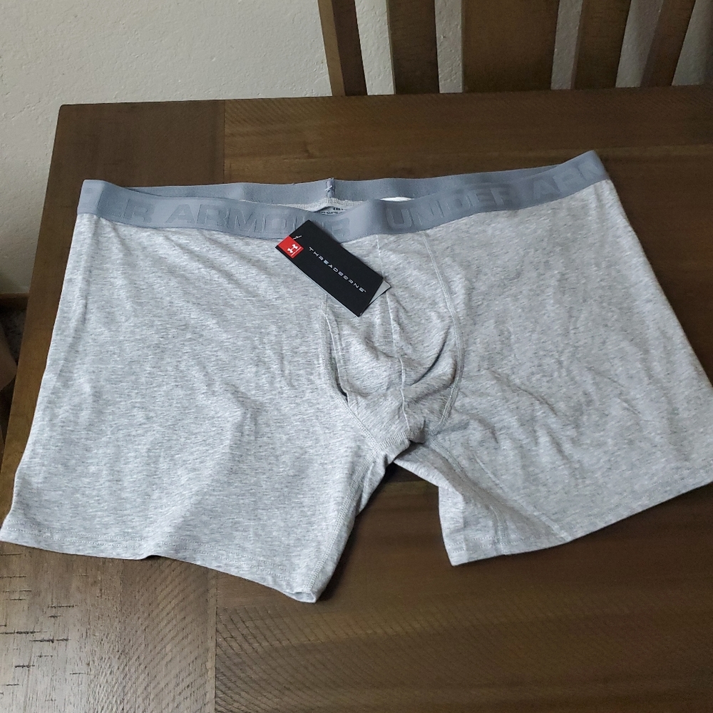 Under Armour UA - Threadborne Boxer Brief - Gray 4